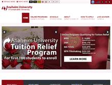 Tablet Screenshot of anaheim.edu